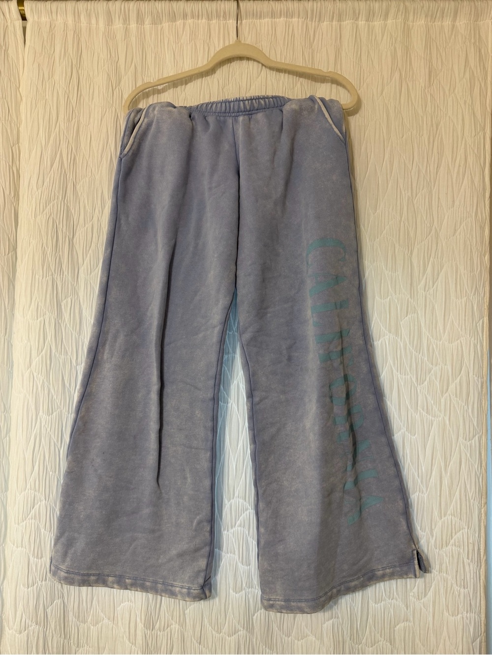 Light Lavender Wide-Leg Joggers